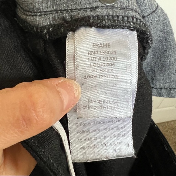 Frame- Black Le Grand Garçon Sussex Jeans Size 24 - Picture 8 of 8